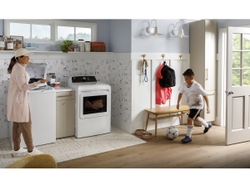 The GE® 4.5 cu. ft. Capacity Washer with Water Level Control, that makes cold water washing simpler and more effective than ever before.