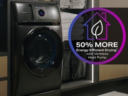 The GE Profile UltraFast Combo Delivers Greater Energy Savings with  50% More Energy Efficient Drying