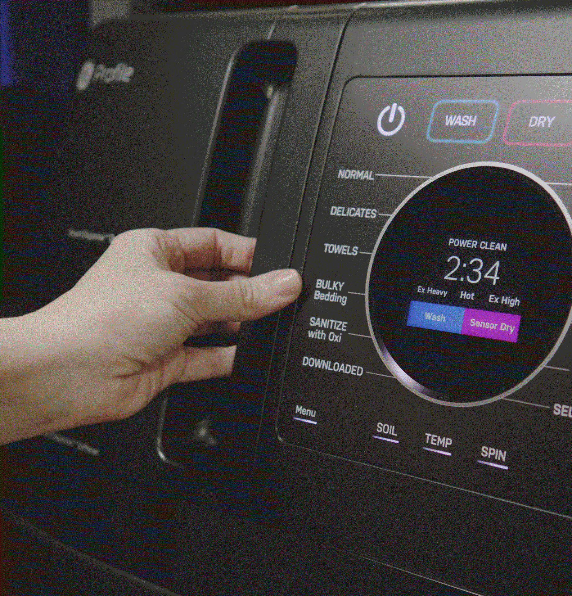 The GE Profile UltraFast Combo includes an exclusive, easy-to-reach lint filter system for removing lint and micro particles, so it operates at the highest levels of efficiency