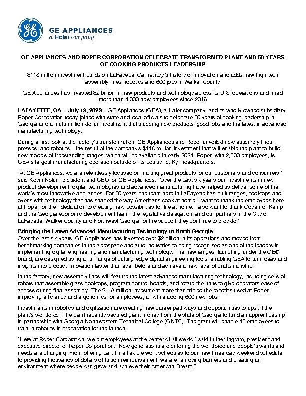 Roper Press Release FINAL