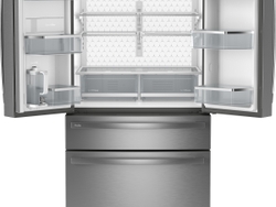GE Profile 4-Door French Door Refrigerator with Dual-Dispense AutoFill Pitcher offers 28.7 Cu. Feet of storage.