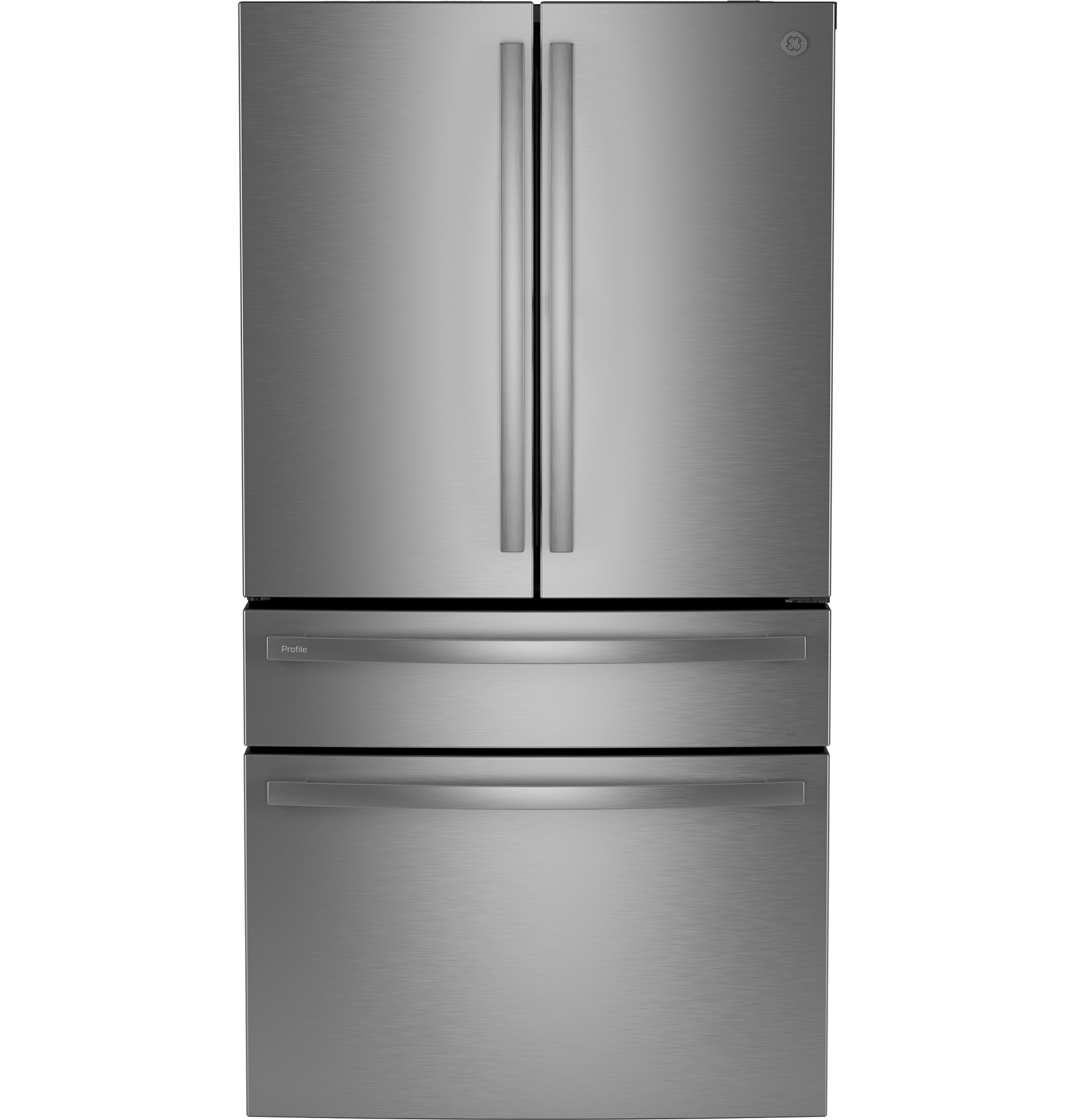The GE Profile 4-Door French Door Refrigerator with Dual-Dispense AutoFill Pitcher enhances line-up with smart technology and a sleek exterior.