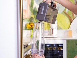 The CAFÉ Grind and Brew offers a Large Capacity 75 oz Water Reservoir with removable reservoir lid for easy filling and cleaning.