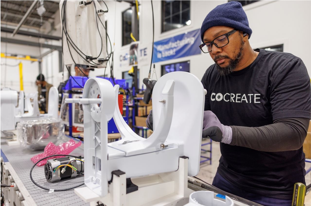 Production of the GE Profile Smart Mixer at GE Appliances CoCREATE microfactory and makerspace in Stamford LR