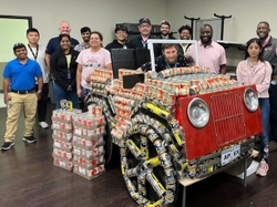 GE Appliances employees from across the business collected and donated nearly two tons of food for local food banks.