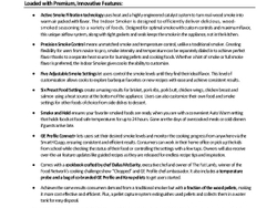 Smart Indoor Smoker Fact Sheet