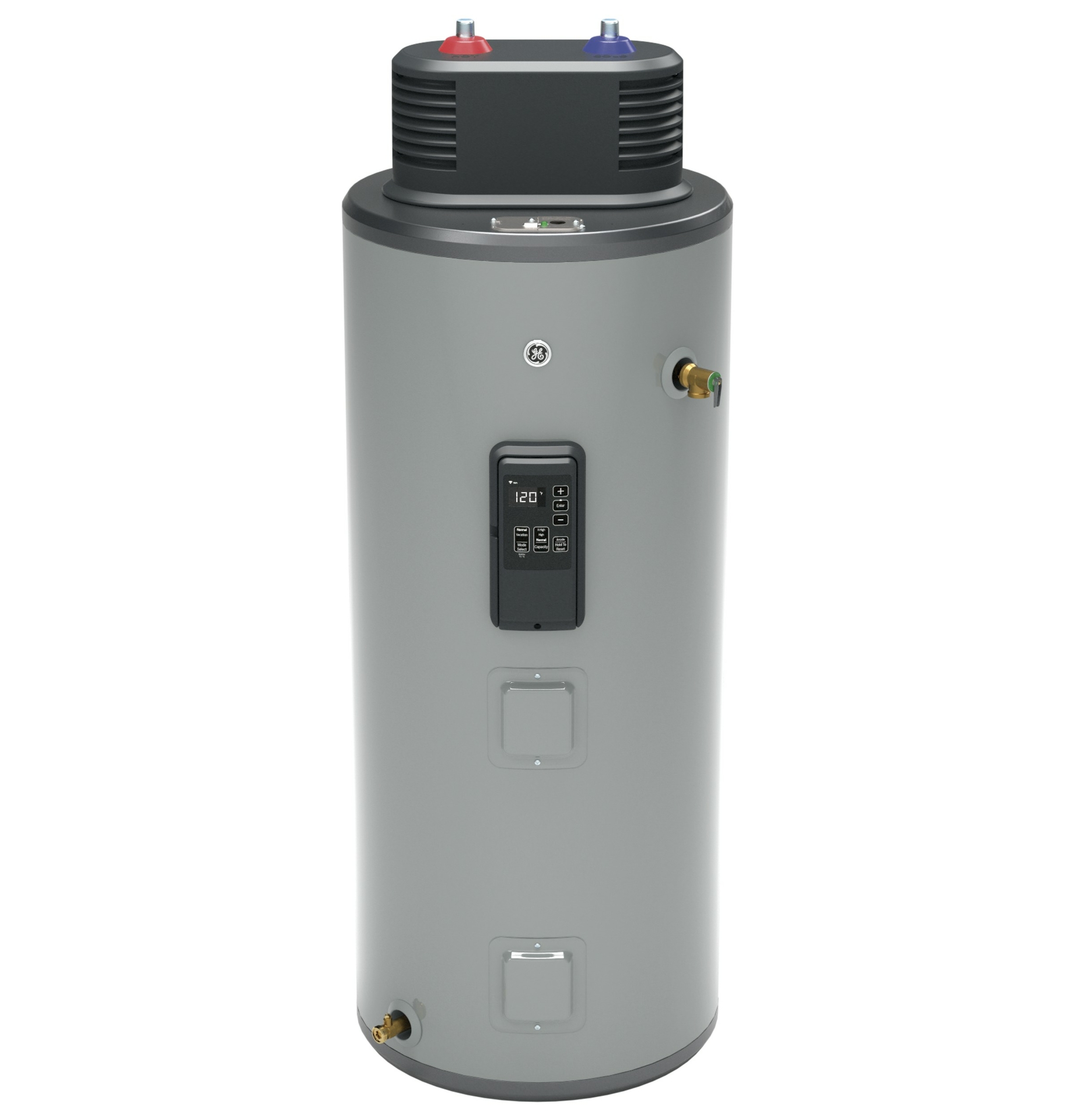 GE Smart 40 Gallon Electric Water Heater with FlexibleCAPACITY allows homeowners to choose from three capacity settings