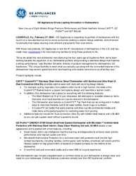 GE Appliances Drives Leading Innovation in Dishwashers