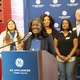 GE Appliances Senior Manager of Corporate Communications & Community Engagement Katina Whitlock announces laundry partnership with Jefferson County Public Schools