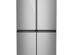 CAFÉ ENERGY STAR 28.3 Cu. Ft. Smart Quad-Door Refrigerator in Platinum Glass with Dual-Dispense AutoFill Pitcher Outside
