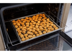 Air Fry Basket with GE 30 Slide-In Electric Convection Range