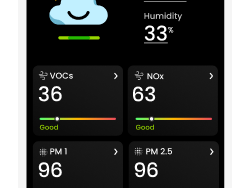 A notification via the SmartHQ app will show green for good air quality A notification via the SmartHQ app will show green for good air quality
