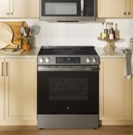 GE 30" Slide-In Electric Convection Range with No Preheat Air Fry and EasyWash™ Oven Tray 