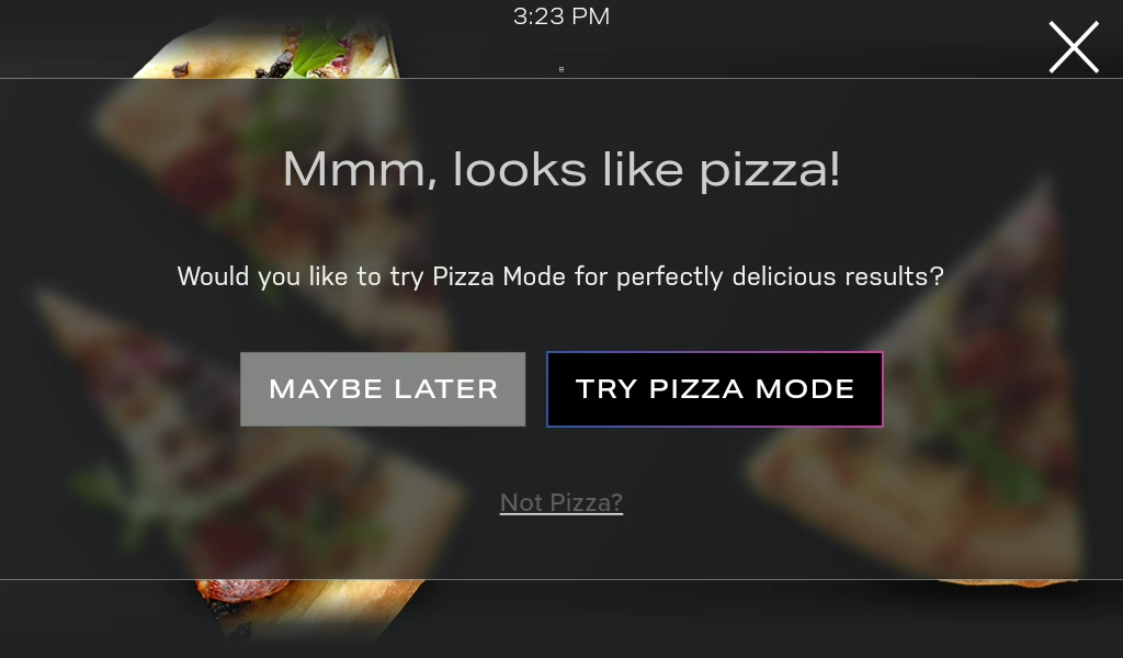 Cookcam AI In-Oven Camera Capabilities on Select GE Profile Wall Ovens - Pizza Mode
