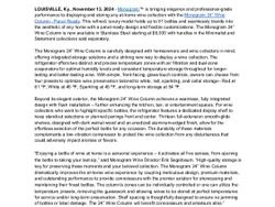 Monogram 24 Wine Column Press Release