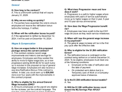 2024 Contract Negotiations Questions and Answers