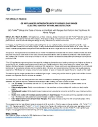 GE Appliances Introduces New RV- Ready Gas Range Electric Ignition with Flame Detection