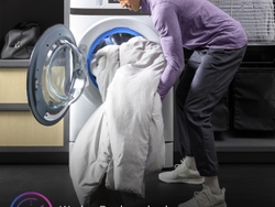 With a class-leading 4.6-cu.-ft. capacity the GE Profile UltraFast Combo can clean a king-size comforter. 