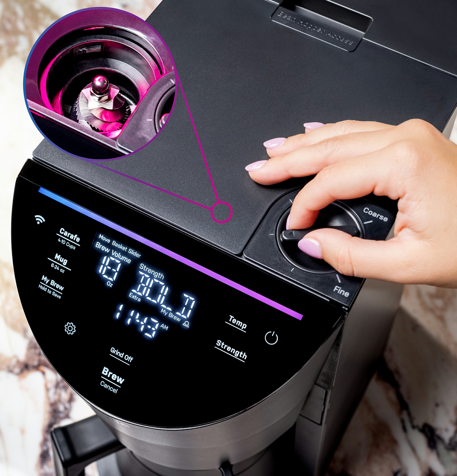 GE Profile Smart Grind & Brew - Built-In Conical Burr Grinder 