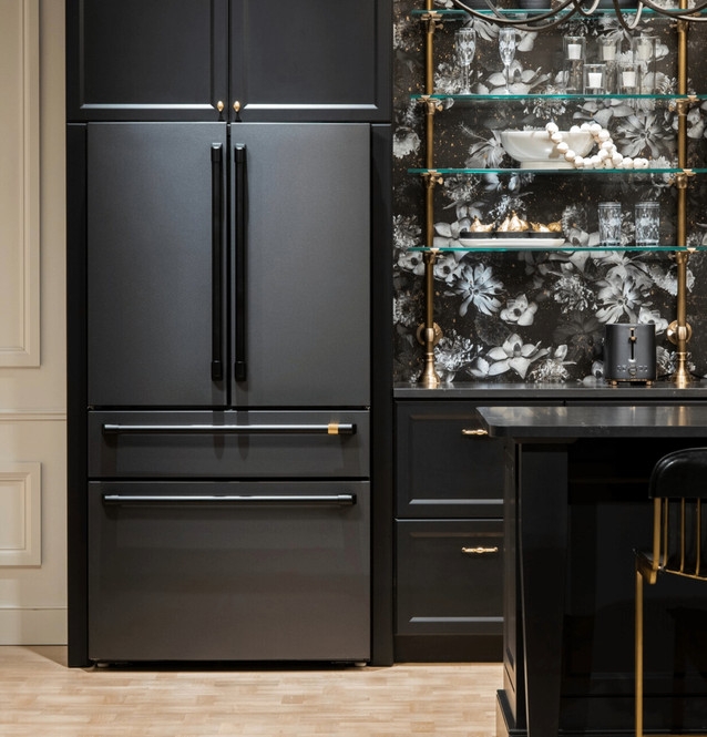 CAFÉ Smart Counter-Depth 4-Door French-Door Refrigerator combines a seamless built-in look that fits almost flush with cabinets and counters. 