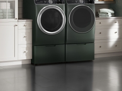 The GE Profile™ 5.5 cu. ft. Capacity Smart Front Load ENERGY STAR® Steam Washer with UltraFresh Vent System includes sensors that detect the humidity levels and allow the machine to know once the drum is dry. 
