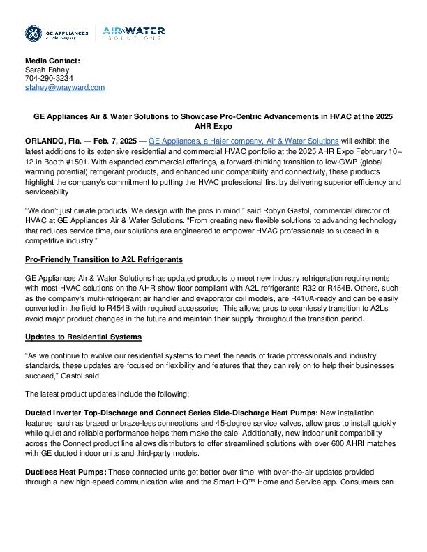 AHR Expo 2025_HVAC Updates FINAL