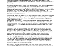 GE Profile GEOSPRING Smart Hybrid Heat Pump Water Heater GE Profile GEOSPRING Smart Hybrid Heat Pump Water Heater
