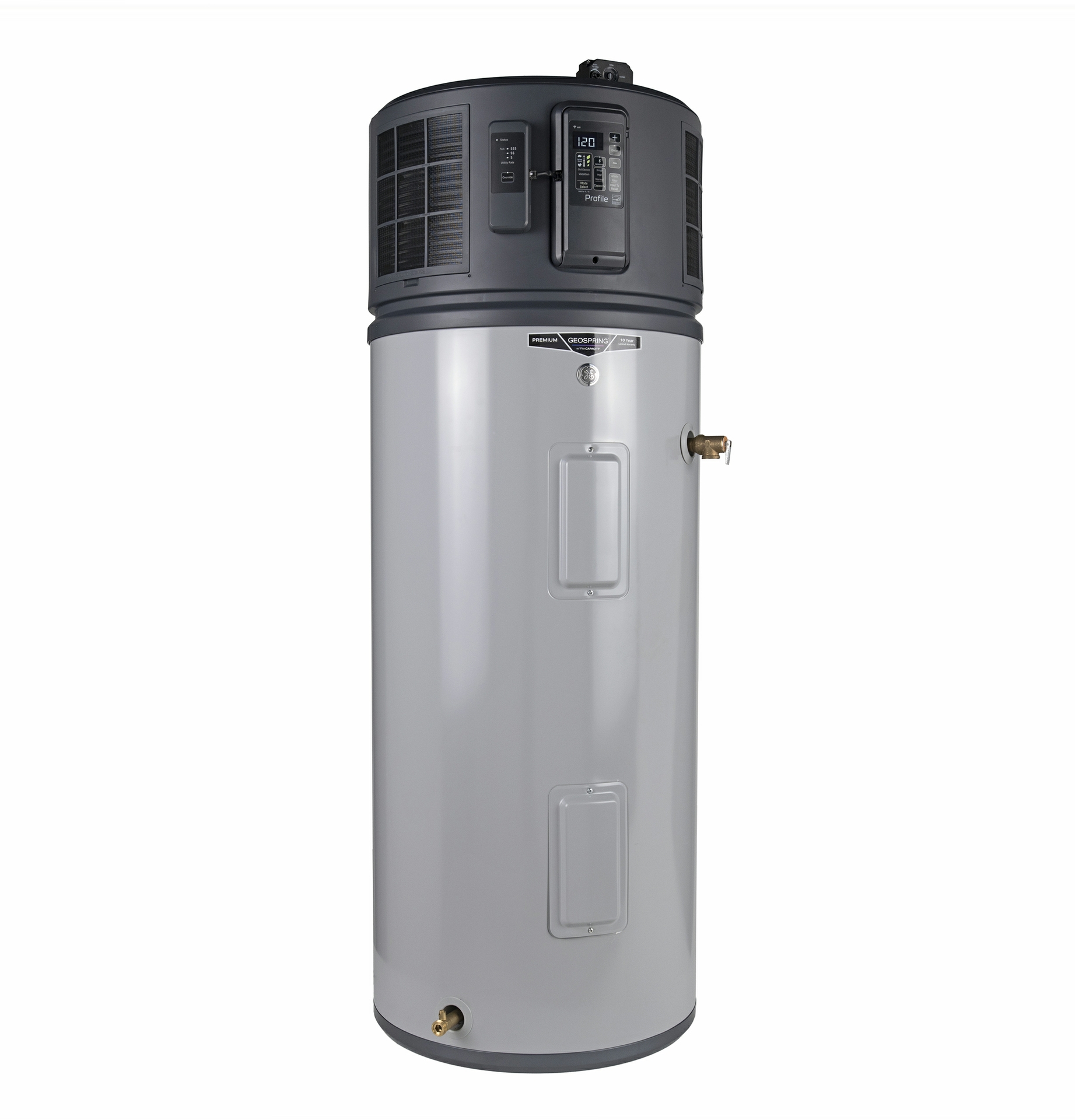 GEOSPRING'S advanced Heat Pump technoloy delivers 4.7x more efficiency than standard electric water heaters