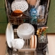 CAFÉ CustomFit Stainless Steel Interior Smart Dishwasher with Ultra Wash Top Rack & Dual Convection Ultra Dry has a place for everything.
