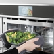 Pre-programmed 175 menu selections are available, shown on this GE Profile Single Wall Oven with Advantium Technology. 