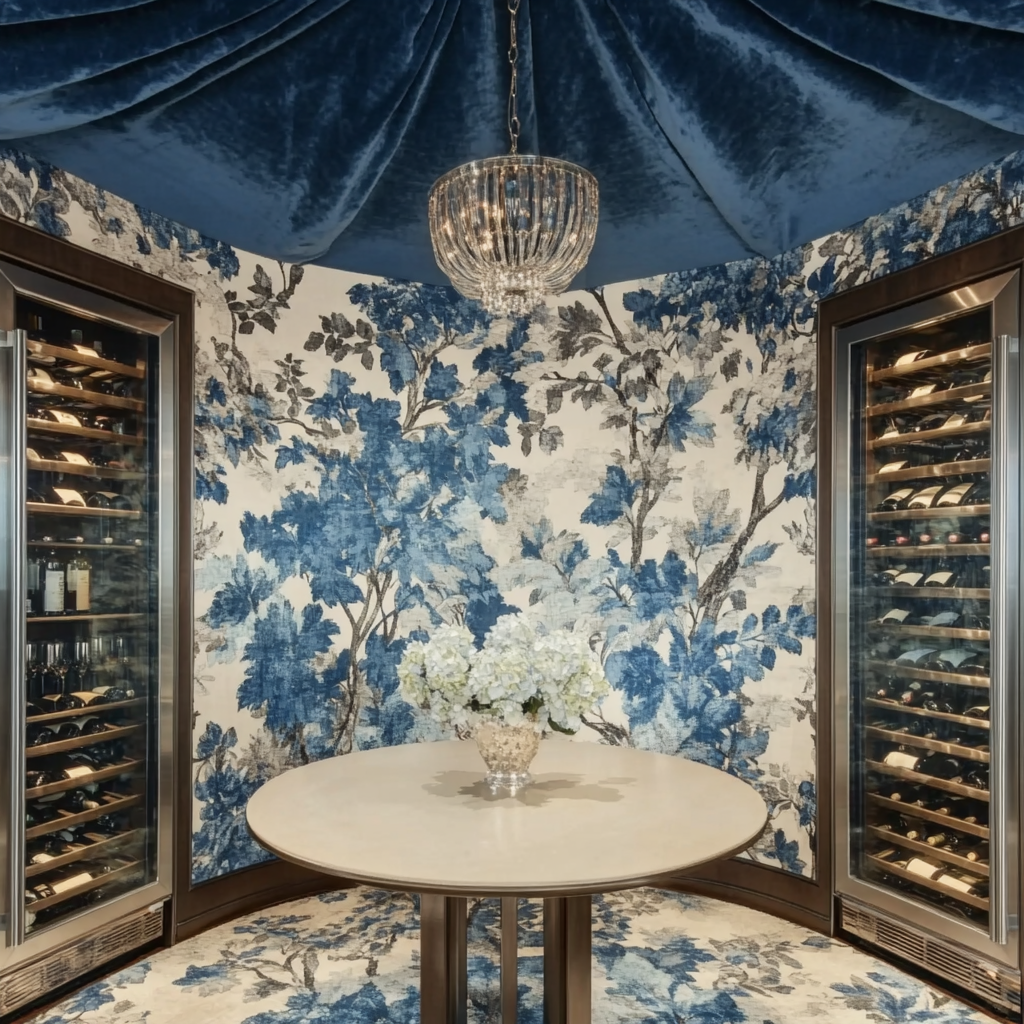 The Library-Inspired Wine Room at Monogram Beyond