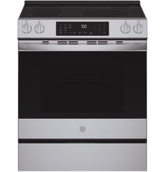 GE Profile™ ENERGY STAR 30” Smart Slide-In Induction and Convection Range with No Preheat Air Fry and EasyWash Oven Tray.