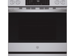 GE Profile™ ENERGY STAR 30” Smart Slide-In Induction and Convection Range with No Preheat Air Fry and EasyWash Oven Tray.