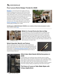 KBIS 2025 Monogram Luxury Home Design Trends