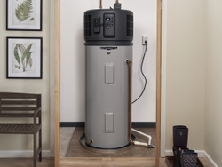 GEOSPRING Smart Hybrid Heat Pump Water Heater Allows for Flexible Installation Opportunities.