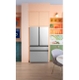 CAFÉ Smart Counter-Depth Quad-Door Refrigerator in Platinum Glass features a seamless built-in look.
