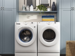 Available online in April, the new GE® ENERGY STAR® 4.6 cu. ft. Capacity Smart Front Load Washer delivers the same advanced technology for a greater value to more laundry rooms.
