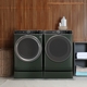 Available in Jade Green, the GE Profile™ 5.5 cu. ft. Capacity Smart Front Load ENERGY STAR® Steam Washer with UltraFresh Vent System brings a pop of color to the laundry room.