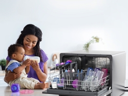 Designed to help multi-tasking parents save time, the NEW Baby Care Cycle eliminates 99.999% of bacteria with NSF certification. Designed to help multi-tasking parents save time, the NEW Baby Care Cycle eliminates 99.999% of bacteria with NSF certification.