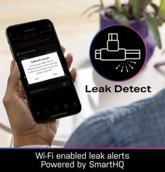 Powered by the SmartHQ™ app, homeowners can monitor water usage and safeguard from water leaks with remote water shutoff.  