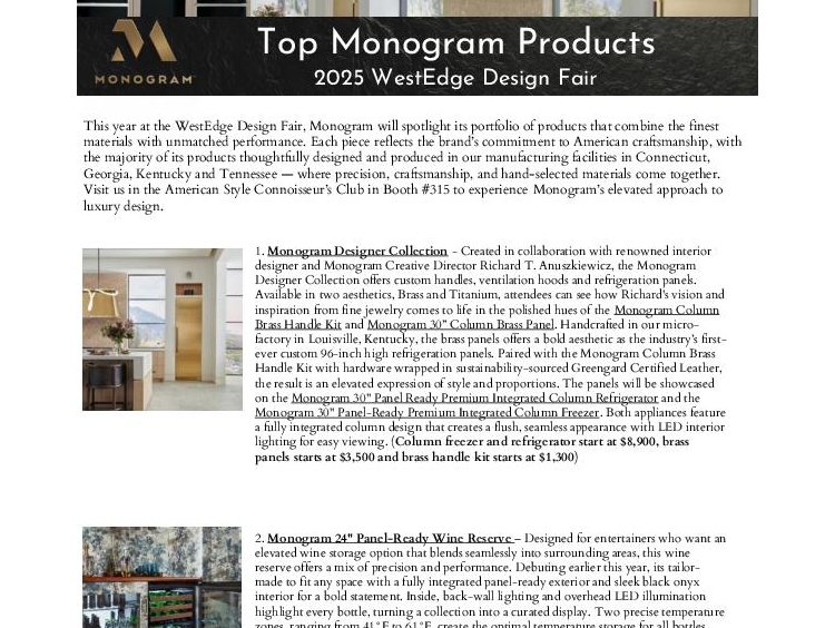 WestEdge Design Fair Top Product Fact Sheet_FINAL