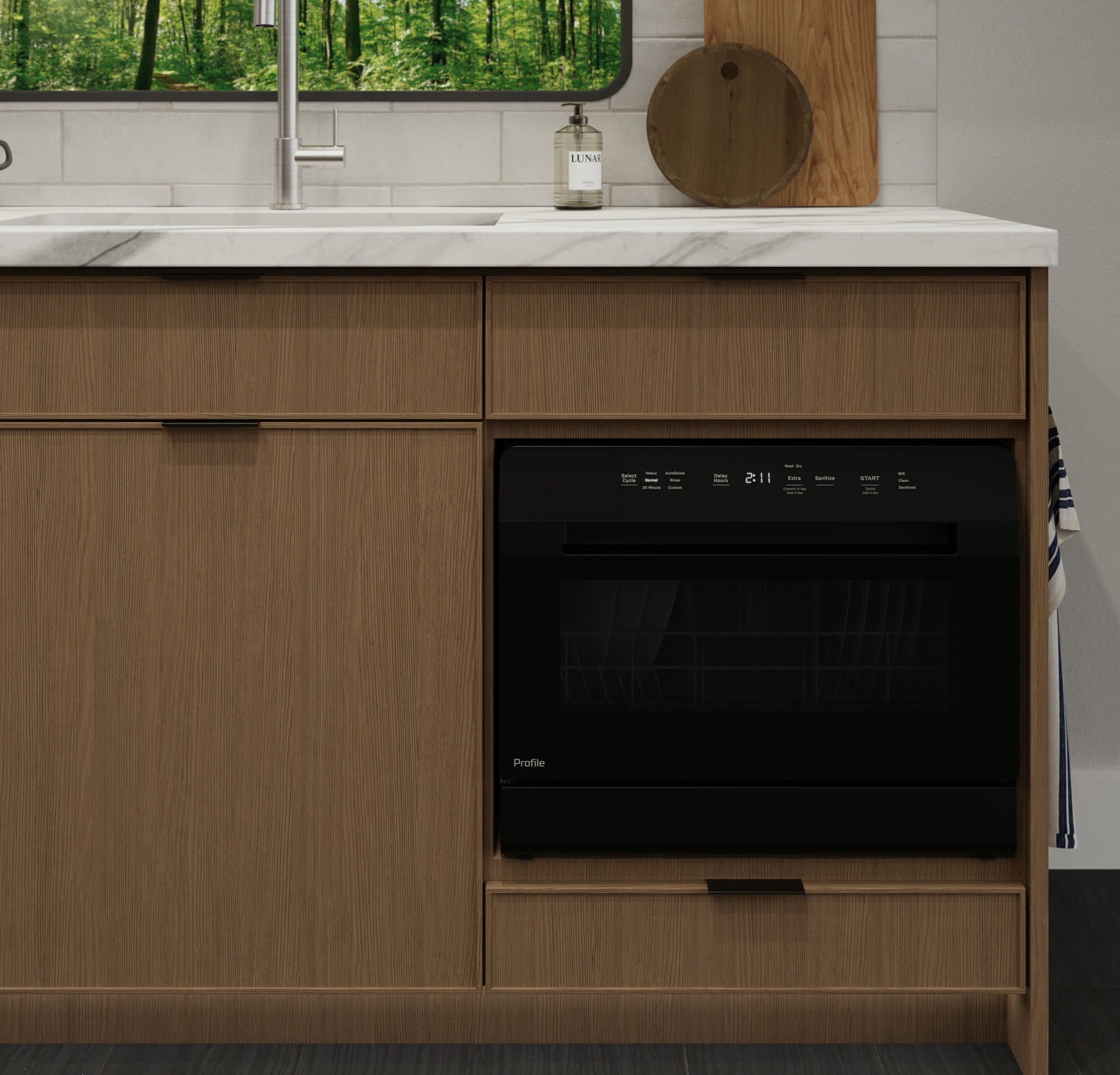 An under-the-sink installation offers a solution for those looking to conserve kitchen space or with limited installation options