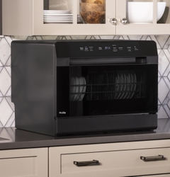 Now available, the GE Profile™ Smart Compact Dishwasher can fit on the countertop, under the sink or built in to cabintery.
