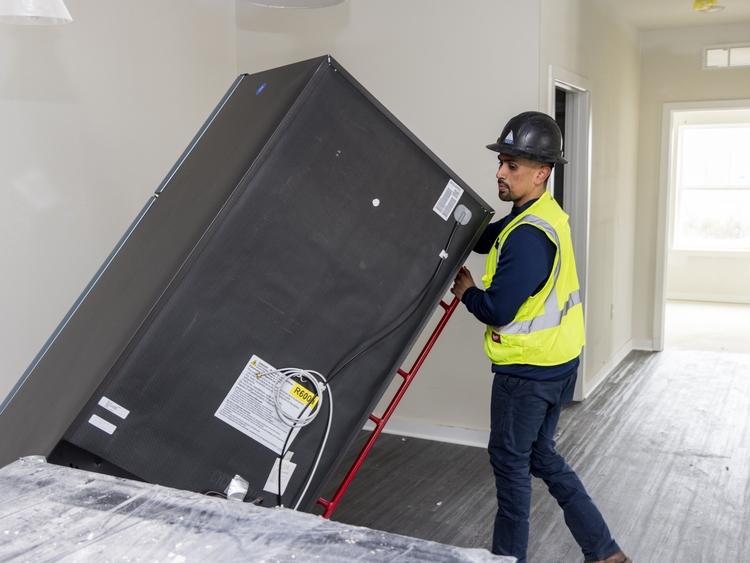GE Appliances installs a refrigerator that expands access to safe fresh food storage.