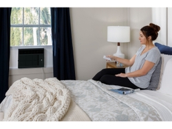 Distributing cool air evenly throughout the room, the GE® Black Window AC allows you to achieve your ideal temperature and elevate comfort. Distributing cool air evenly throughout the room, the GE® Black Window AC allows you to achieve your ideal temperature and elevate comfort.