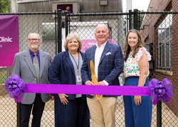 Dr. Mark Albritton, Medical Director East Region – CareATC; Pam Durbin, Human Resources Manager, Monogram Refrigeration; Phillip Moses, President of Monogram Refrigeration and Plant Manager; Michele Clark, Global Wellbeing Leader for GE Appliances