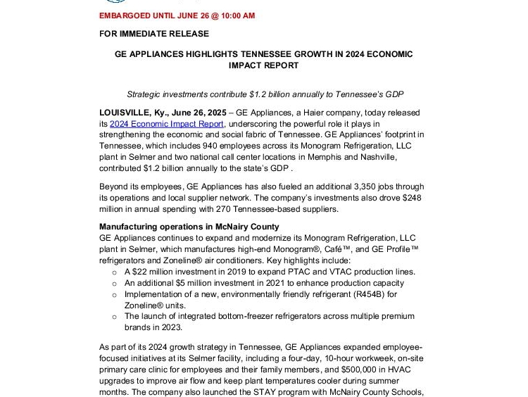 GE Appliances Tennessee