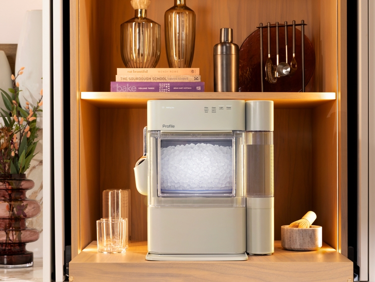 GE PROFILE™ NUGGET ICE MAKER SERVES LOOKS WITH EVERY SCOOP GE PROFILE™ NUGGET ICE MAKER SERVES LOOKS WITH EVERY SCOOP