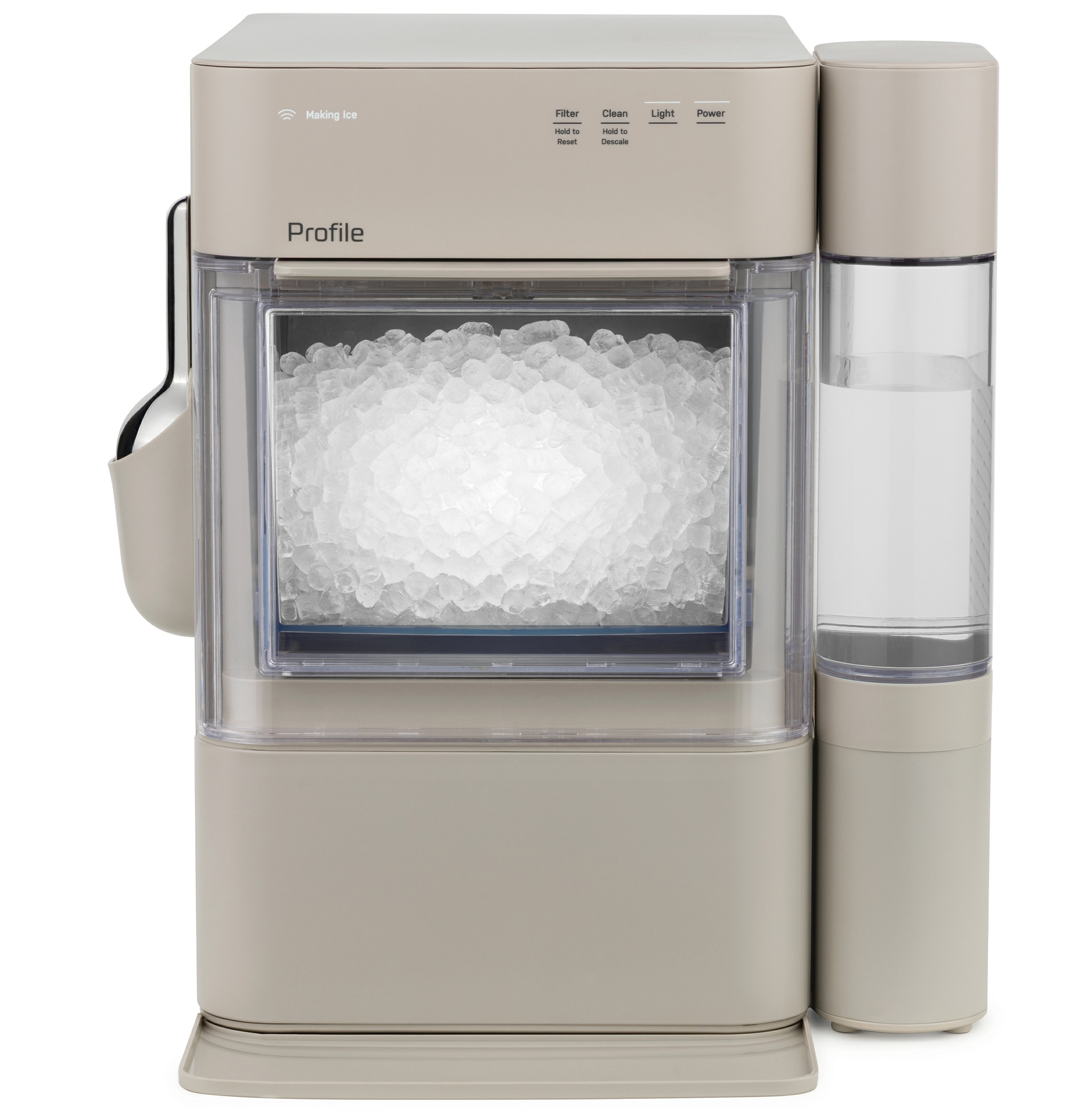 The GE Profile (TM) Opal Nugget Ic Maker Ultra is now available in Sandstone 