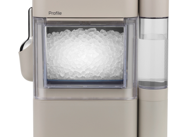 The GE Profile (TM) Opal Nugget Ic Maker Ultra is now available in Sandstone 